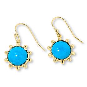 "As Is" Connie C. Carroll Jwlry Joleen Blue Magnsite Sun Drop Earrings
