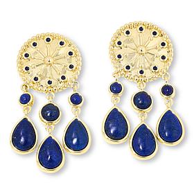 "As Is" Connie Craig Carroll Jewelry Lisette Lapis Drop Earrings