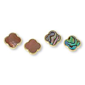 "As Is" Connie Craig Carroll Jewlry Clementine Clver Stud Earrings Set