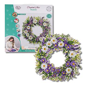 "As Is" Craft Buddy Crystal Art 14.5" Spring Wreath Kit