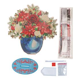 "As Is" Craft Buddy Crystal Art Wooden Floral Vase Decoration