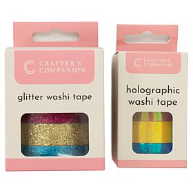 "As Is" Crafter's Companion Holographic and Glitter Washi Tape Set ...