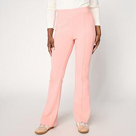 "As Is" DG2 by Diane Gilman Knit Flex Pull-On Pintuck Bootcut Pant