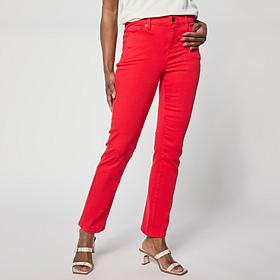 "As Is" DG2 by Diane Gilman Lux Touch Denim Straight-Leg Jean