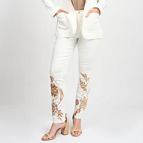 "As Is" DG2 by Diane Gilman New Classic Stretch Denim Embellished S...