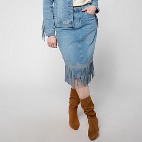 "As Is" DG2 by Diane Gilman New Classic Stretch Western Fringe-Hem ...