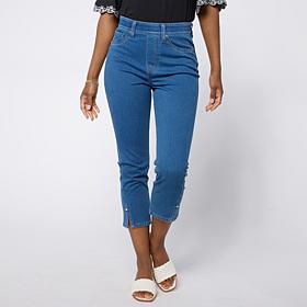"As Is" DG2 by Diane Gilman Super Stretch Knit Denim Crop Jegging
