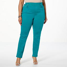 "As Is" DG2 by Diane Gilman Vrtual Strtch Denim Pull-On 5-Pckt Jegging