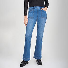 "As Is" Diane Gilman Pull On Patch Pocket Bootcut Jean
