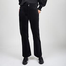 "As Is" Diane Gilman Stretch Velveteen Baby Bootcut Pant
