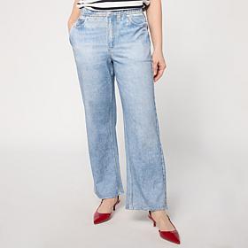 "As Is" ELLE Get the Look Printed Denim Sweat Pants