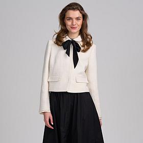 "As Is" Elle Get the Look Sash Bow Tweed Jacket