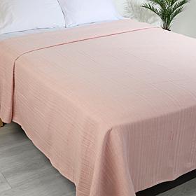 "As Is" Emryn House 100% Cotton Jacquard Stripe Blanket 