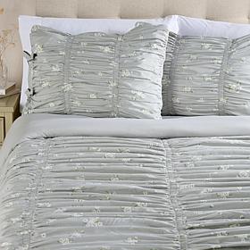 "As Is" Emryn House 3-piece Ruched Comforter Set