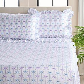 "As Is" Emryn House 300TC 100% Cotton 4-piece Ruffle Sheet Set