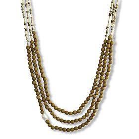 "As Is" Faire Collection Gabriela 33-1/2" Multi-Strand Beaded Necklace