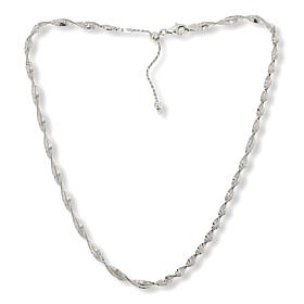 "As Is" Fiorenza Jewelry Twisted Herringbone 16" Chain Necklace