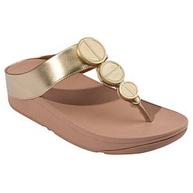 "As Is" FitFlop Halo Metallic Toe-Post Sandal