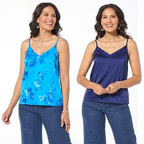 "As Is" G by Giuliana 2-pack Woven Satin Camisole