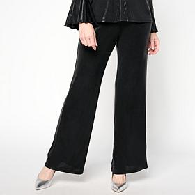 "As Is" G by Giuliana 24K Shine Knit Pull-On Wide Leg Pant