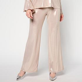 "As Is" G by Giuliana 24K Shine Knit Pull-On Wide Leg Pant