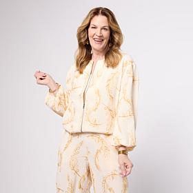 "As Is" G by Giuliana Back Label Woven Embroidered Jacket