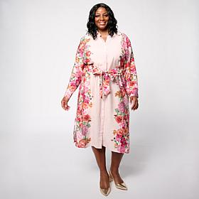 "As Is" G by Giuliana Black Label Printed Woven Shirt Dress