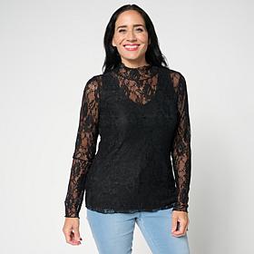 "As Is" G by Giuliana Button  Shoulder Striped Knit Top