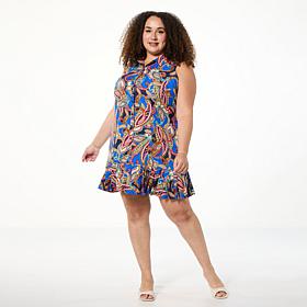 "As Is" G by Giuliana Court to Resort Button Front Sleeveless Dress