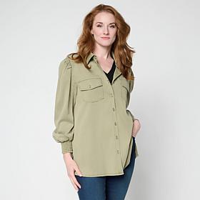 "As Is" G by Giuliana Featherweight Button Down Shirt