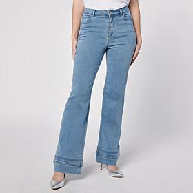 "As Is" G by Giuliana G-Soft Denim Flare-Leg Jean with Double Cuff