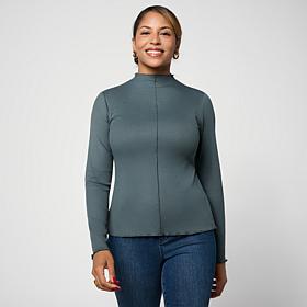 "As Is" G by Giuliana Knit Top with Purl Stitch