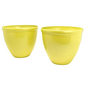 "As Is" Greanbase 16" Pearlescent Planters - Set of 2 