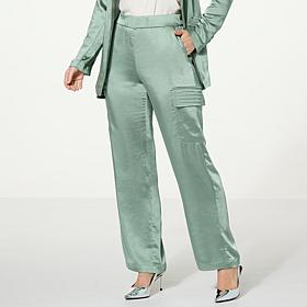 "As Is" GREY by Jhoan Sebastian Grey Satin Cargo Pant 