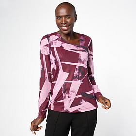 "As Is" Grey by Jhoan Sebastian Stretch Mesh Knit Asymmetric Neckli...