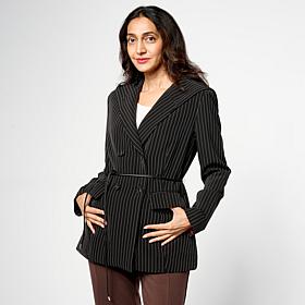 "As Is" Greyby Jhoan Sebastian Grey Double Breast Hooded Blazer