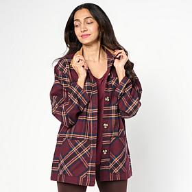 "As Is" Hue Barn Jacket with Corduroy Collar