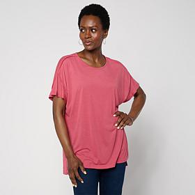 "As Is" HUE Flutter Sleeve Hi-Low Top