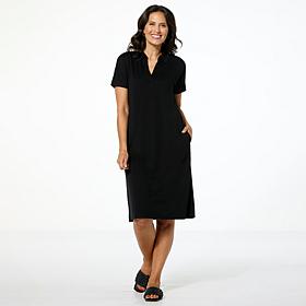 "As Is" HUE Short Sleeve Popover Dress