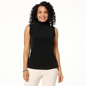 "As Is" IMAN Global Chic Runway Jersey Mock Neck Tank