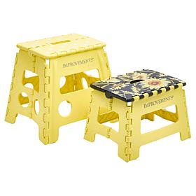 "As Is" Improvements 14.5" and 12.5" Folding Plastic Step Stools