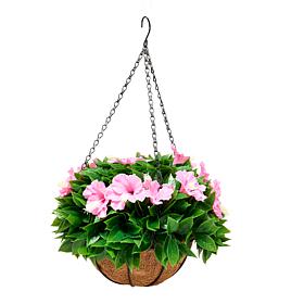 "As Is" Improvements 15" Faux Hibiscus Hanging Basket