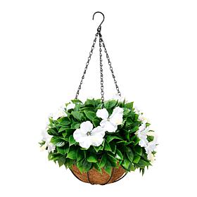 "As Is" Improvements 15" Faux Hibiscus Hanging Basket