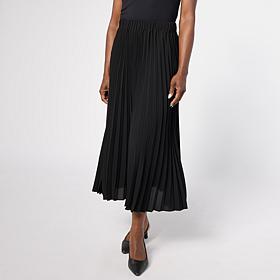"As Is" Jaclyn Smith Pleated Midi Skirt