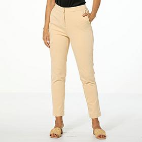 "As Is" Jaclyn Smith Ponte Slim Ankle Trouser