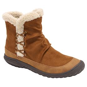 "As Is" JBU Briar Ankle Boot with Faux Shearling Fur Detail