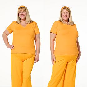 "As Is" Joy Collection Cool & Clean Two Performance Tees w/Headband 
