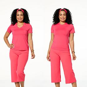 "As Is" Joy Collection Cool & Clean Two Performance Tees w/Headband 