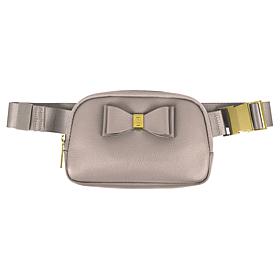 "As Is" Joy Luxury Beautiful Bow Leather Belt/Crossbody Bag