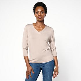 "As Is" Joy Performance Comfortable & Classy V-Neck Top